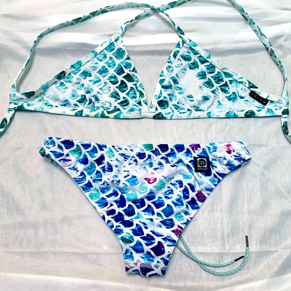 JOLYN Mermaid matching bikini set S/M bottoms/top